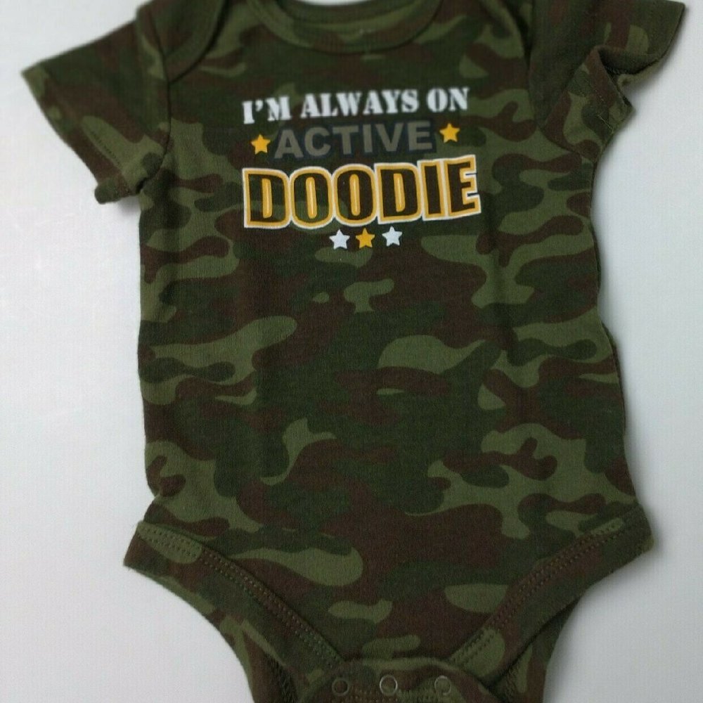 MILITARY Onesie ACTIVE DOODIE size 0-3m Camo